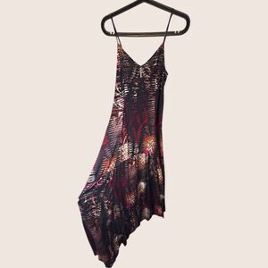 🖤 A&F BOHO SLIP DRESS ADJUSTABLE STRAP ZIG ZAG CORSET BACK CLOSURE SMALL
